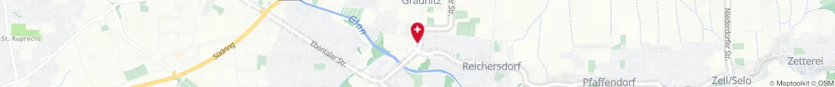 Kartendarstellung des Standorts für Apotheke Ebenthal in 9065 Ebenthal